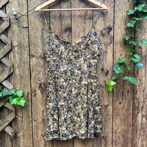 Green Multicolor Print Minidress size Small/Medium